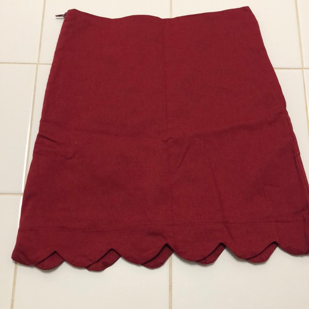 Burgundy skirt